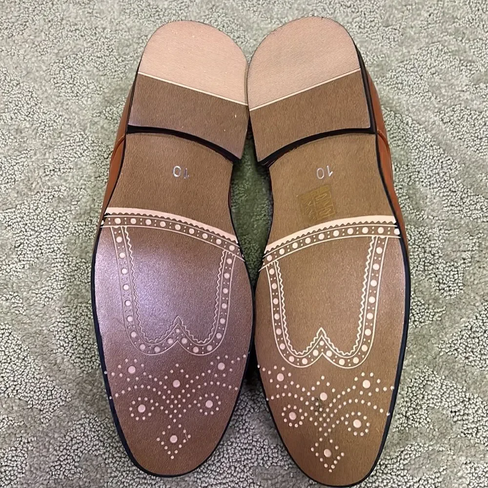 New MetroCharm Men’s 10 Brown Bucks Lace Up Shoes